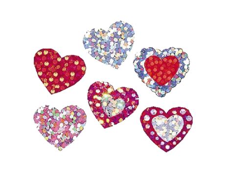 Glitter Hearts Heart Sticker Sticker By Disposabledoll