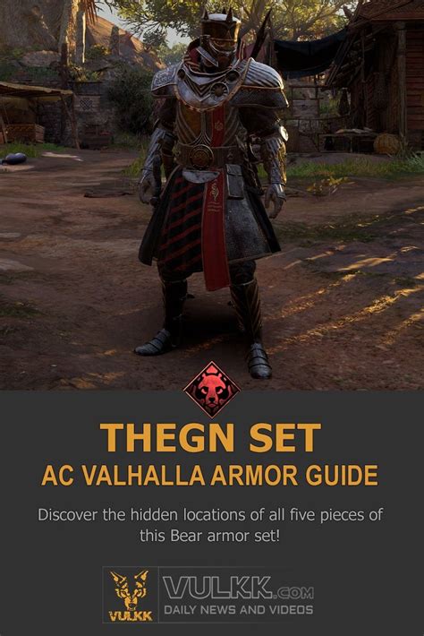 Assassins Creed Valhalla Thegn Armor Set Locations Guide Armor Drawing