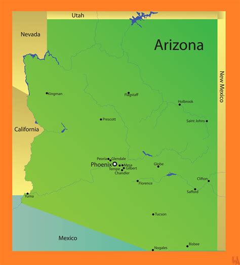 Arizona Detailed Map Detailed Map Of Arizona Whatsanswer