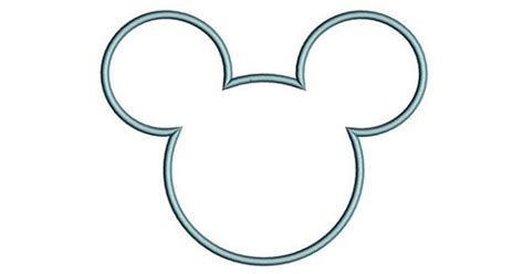 Looks Like Mickey Mouse Ears Applique Machine Embroidery Digitized