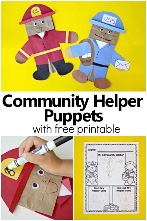 How To Make Community Helper Puppets