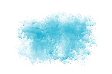 Salpicaduras De Acuarela Azul Abstracto Sobre Un Fondo Blanco