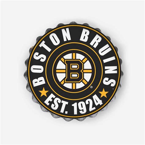 Boston Bruins Bottle Cap Wall Sign Mymancave Store