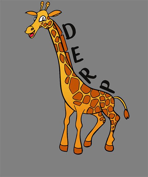 Derp Giraffe Digital Art By Stacy Mccafferty Fine Art America