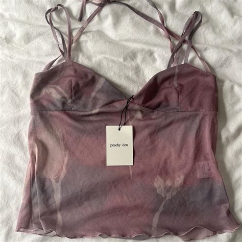 Peachy Den Aria Cami In Dusty Pink And Purple Depop