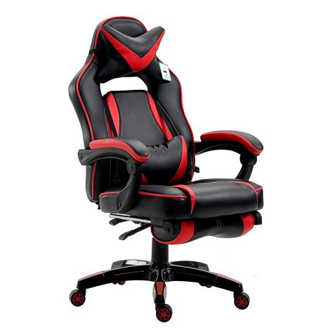 Cherry Tree Furniture Ctf High Back Recliner Racing Style Gaming Swivel Chair With Footrest