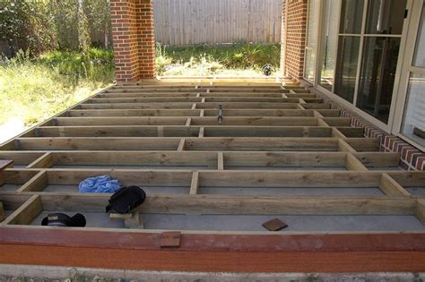 How to work up a deck over a concrete patio is your old concrete patio an and mess of tearing it out aside just nookie down woods sleepers and decking download installing wood deck over concrete slab download prices building wood pool deck over concrete diy where to buy can you build a. View topic - Can u deck over existing concrete slab ...