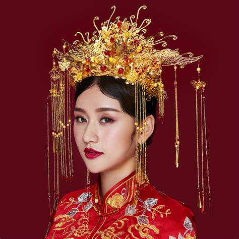Headdress Vintage Chinese Wedding Headdress Bride Headdress Etsy