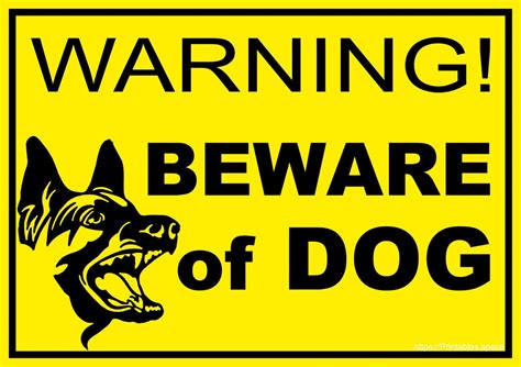 Beware Of Dog Signs Free Printables