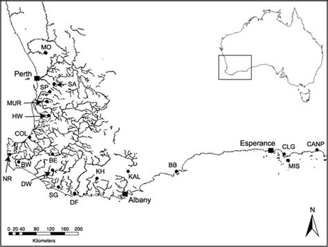 Map Of Southwestern Australia Showing All Major Southwestern Drainage