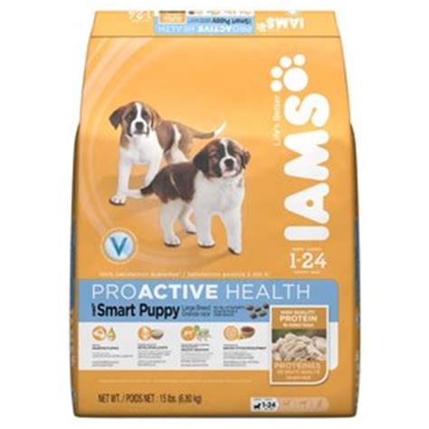 This food does have a lot of calories but the protein and fat percentages. Iams ProActive Health Smart Puppy Large Breed Dry Dog Food ...