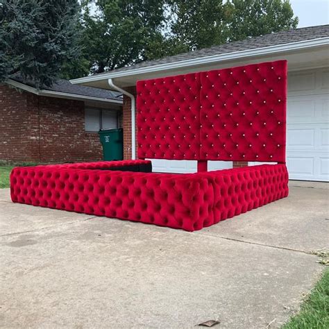 Maybe you would like to learn more about one of these? Tufted Velvet Platform Bed Wide California King Queen Full ...