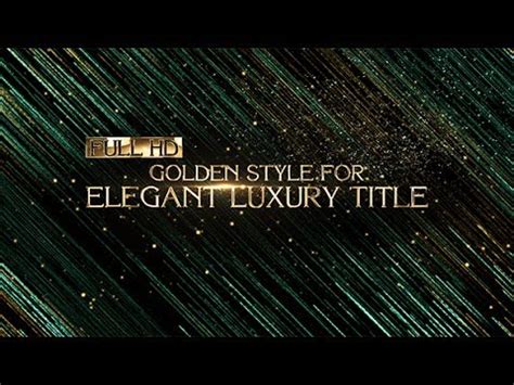 Once again, all you have to do. Elegant Luxury Title | After Effects template - YouTube