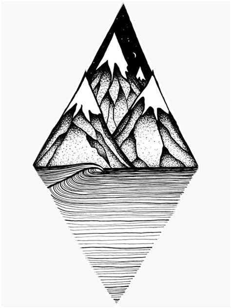 Mountains And Oceans Sticker For Sale By Mgreenlee15 Redbubble