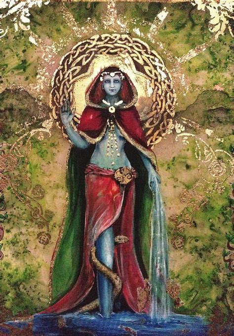 Danu Great Celtic Mother Goddess Art Print By Silk Alchemy Celtic
