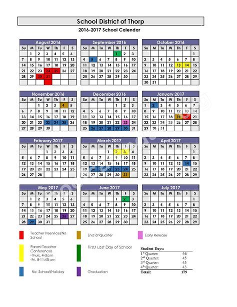 Thorp School District Calendars Thorp Wi