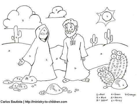 Jesus Overcomes Temptations Coloring Pages And Worksheets Ministry To