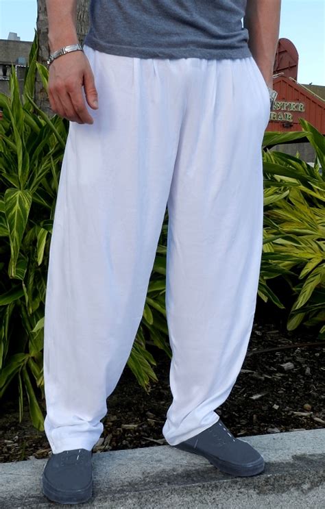 style 500 classic solid white relaxed fit baggy pants for men and women