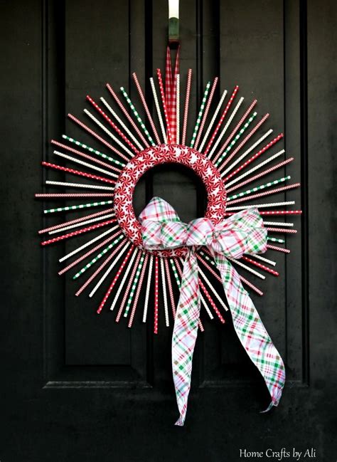 Diy Paper Straw Christmas Wreath A Cute Easy And Thrifty Way To
