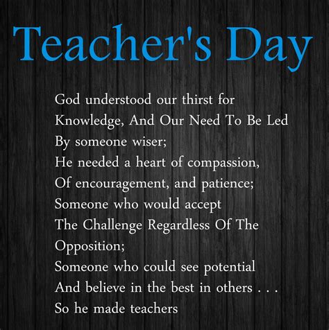Teachers Day Poems In English