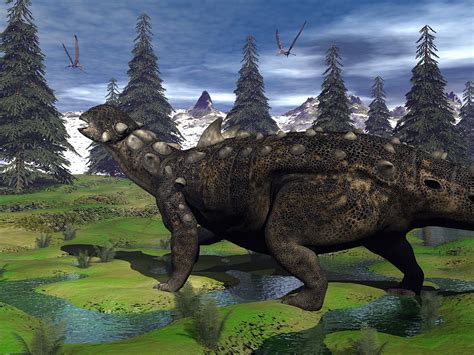 Euoplocephalus Dinosaur 3d Render Digital Art By Elena Duvernay