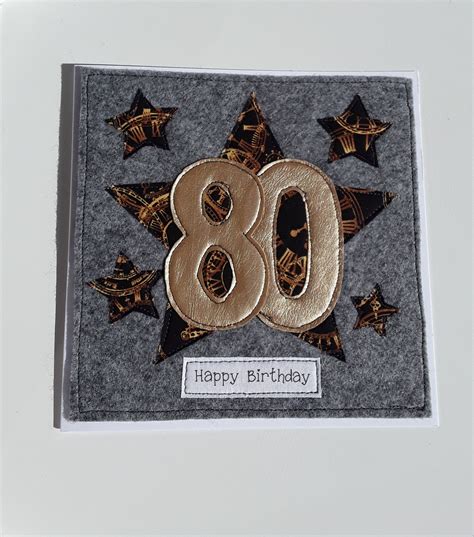80th Birthday Card Male Birthday Unisex Birthday Male Etsy