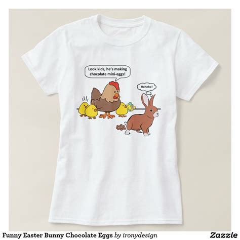 Funny Easter Bunny Chocolate Eggs T Shirt Kitilan