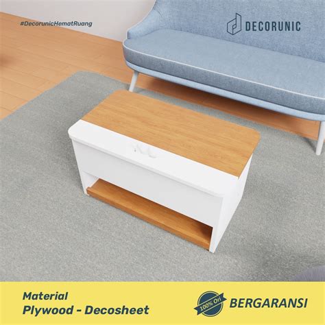 Mulan Meja Tamu Lift Up Multifungsi Coffee Table Minimalis