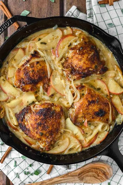 Apple Cider Chicken Recipe Chisel And Fork