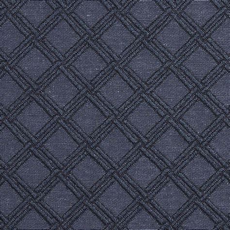 E547 Blue Diamond Jacquard Woven Upholstery Grade Fabric By The Yard