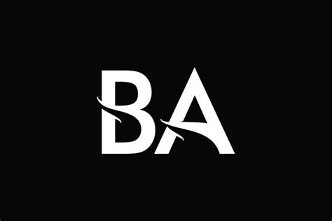 Ba Monogram Logo Design By Vectorseller Monogram