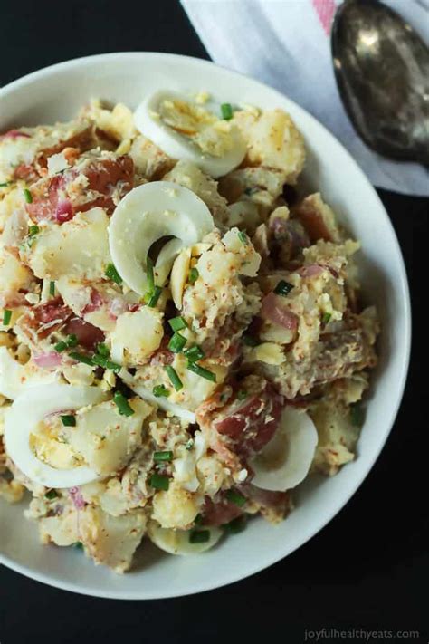 This potato salad recipe is special diet friendly, too. Easy Potato Salad with Bacon and Creamy Mustard Sauce | Easy Healthy Recipes