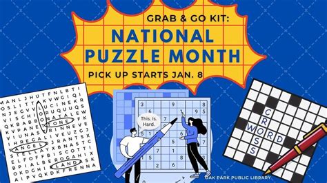 Grab And Go Kit National Puzzle Month Oak Park Public Library January