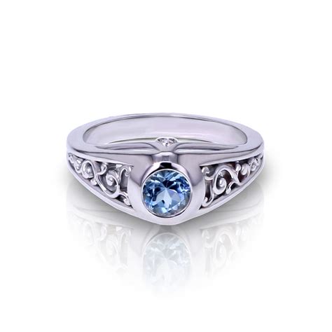 Blue Topaz Filigree Ring Jewelry Designs