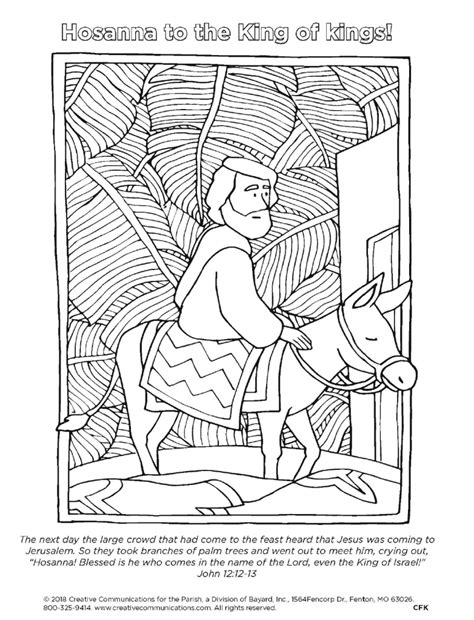 Signup to get the inside scoop from our monthly newsletters. Hosanna to the King of Kings! - Coloring Sheet for Palm ...