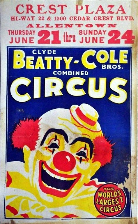 Clyde Beatty Circus Poster Free Photo Rawpixel
