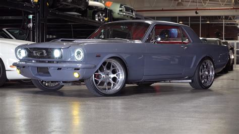 347 Stroker 1966 Ford Mustang Restomod Flaunts Focus Rs Stealth Gray