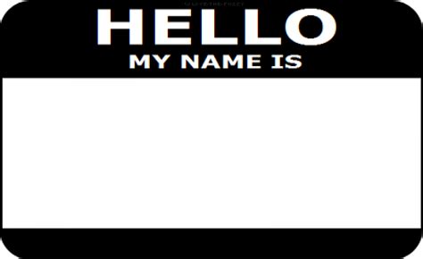 Hello My Name Is Stickers Blue Clip Art Library