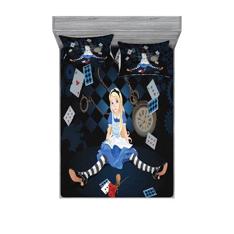 Alice In Wonderland Bedding Set With Sheet And Covers Grown Giant Girl