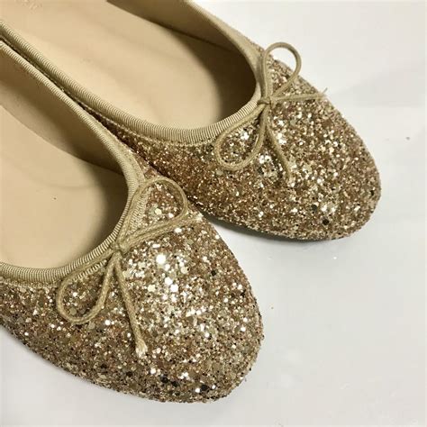 Glitter Gold Ballet Shoes épine