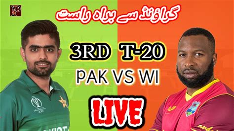 🔴 Ptv Sports Live Pak Vs Wi 3rd T20 Live Pakistan Vs West Indies