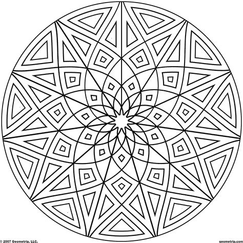 Geometrip Geometric Coloring Designs Geometric Coloring Page