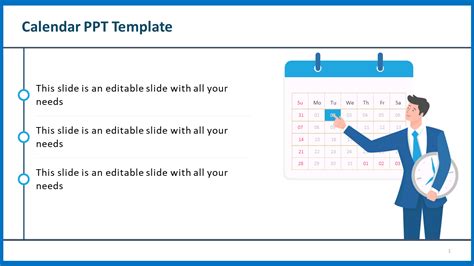 Simple Calendar Ppt Template Presentation Slide Designs