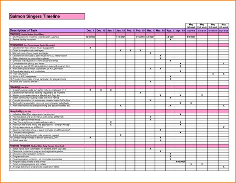 Volunteer Schedule Spreadsheet — Db