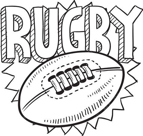 Rugby Sketch Drawing Sports Doodle Vector Drawing Sports Doodle Png