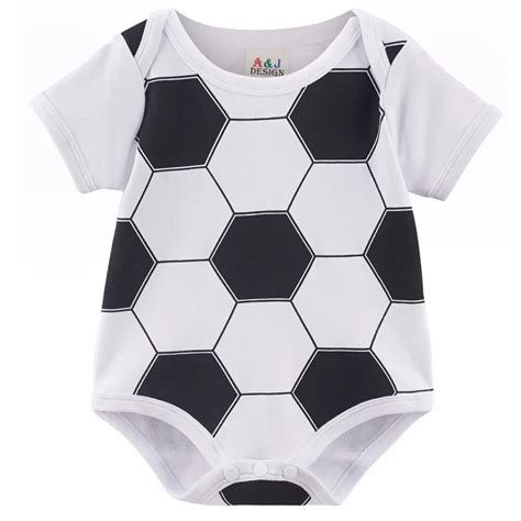 Baby Boys Soccer Bodysuit Costume Infant Football Body Snapsuit Newborn