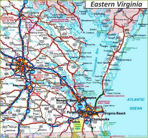Map Of Eastern Virginia