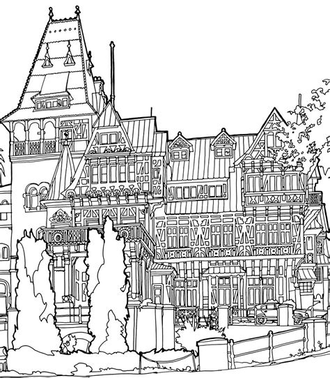 Big Mansion Coloring Pages