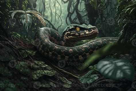 Close big Snake in jungle. 25284646 Stock Photo at Vecteezy