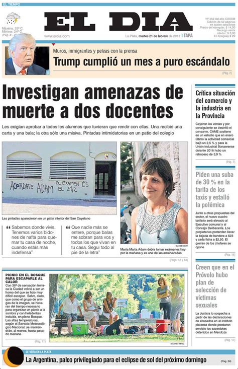 Diario el día sucesos y política. Periódico El Día de la Plata (Argentina). Periódicos de ...